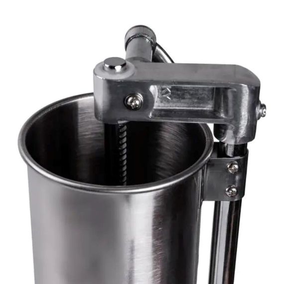 Вертикальний шприц для ковбаси 3 л з нержавіючої сталі шприц ковбасний 4 насадки 16788-7 | Зображення 9