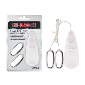 Віброяйце на пульті управління 2 шт. Chisa Hi-Basic, сріблястий Sex Aura