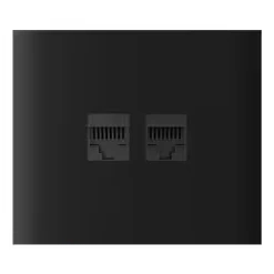 Ajax CenterCover (LAN) vertical Black Фронтальна панель - Розетки
