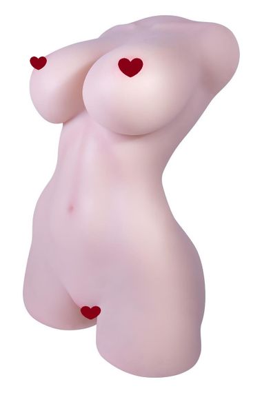 Мастурбатор торс NMC вагина, анус и грудь, бежевый, 23 см sexstyle