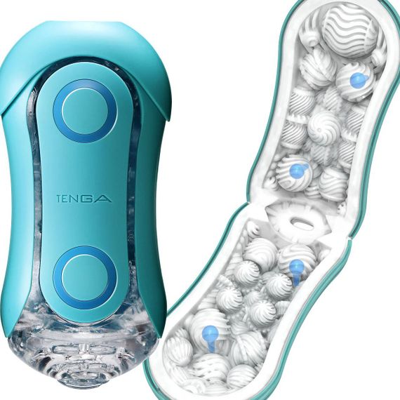 Мастурбатор Tenga Flip Orb — Ocean Blue, з можливістю зміни тиску та стимулювальними кульками всередині | Зображення 8