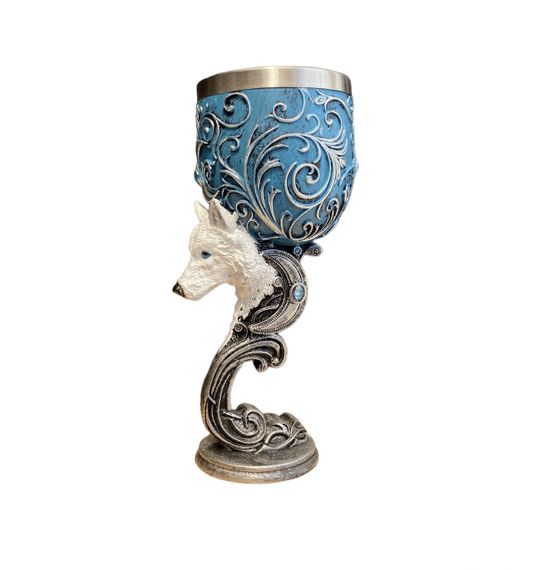 Келих для вина 3D Білий вовк | Зображення 2