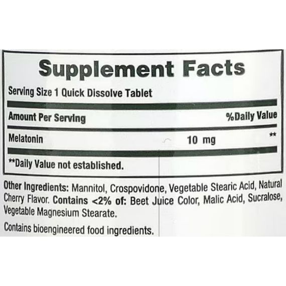 Мелатонін для сну Nature's Bounty Melatonin 10 mg 45 Tabs Cherry | Зображення 1