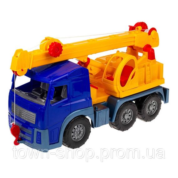 Игрушечная машинка Кран 0572 с выдвижной стрелой  Синий
