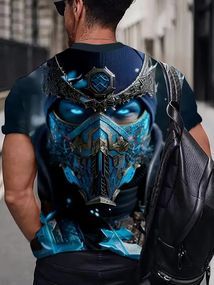 Футболка мужская 3D принт Sub-Zero воин термо дышащая летняя XL 54