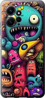 Чохол на Xiaomi Redmi Note 12 4G Смішні монстри із силікону FCh_047766