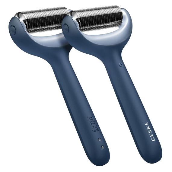 Электронный роллер для лица и тела с микроиглами GESKE MicroNeedle Face&Body Roller 8в1 gray, Синий | Зображення 5