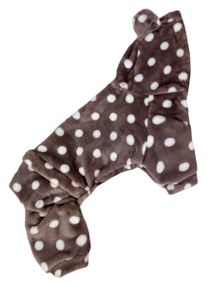 Костюм махровий горошок коричневий D-173