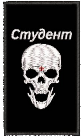 Шеврон Череп Студент