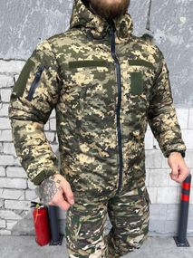 Зимняя тактическая куртка пиксель lieutenant  ВТ6843