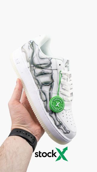 Кросівки чоловічі N-ike Air Force 1 Skeleton White | Зображення 2