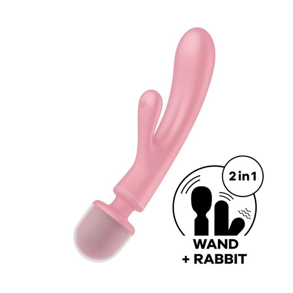 Вібратор для пар Satisfyer Triple Lover Pink: Потрійна стимуляція, керування через додаток, рожевий | Зображення 1