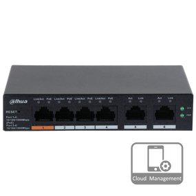 4-портовый гигабитный управляемый PoE коммутатор DH-CS4006-4GT-60 4 портами