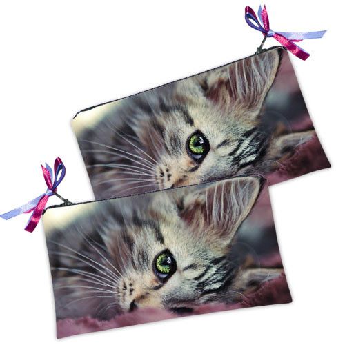 Косметичка жіноча Котик сонный 20х12 см (K_LK082)