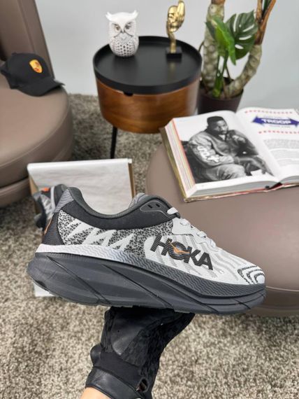 Чоловічі кросівки HOKA Challenger ART 7 Grey Black Orange , В'єтнам 46 | Зображення 5