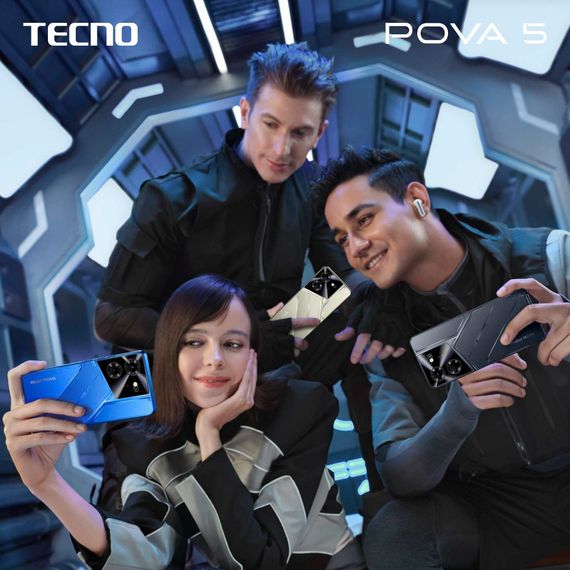 Смартфон TECNO POVA 5 (LH7n) 6.78' 8/128GB, 2SIM, 6000mAh, Mecha Black (4894947000492) | Зображення 9
