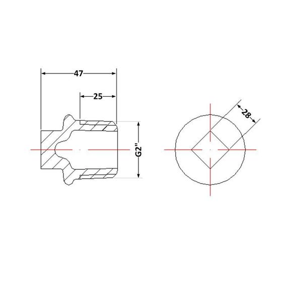 Заглушка чавунна 2" НР | Зображення 1