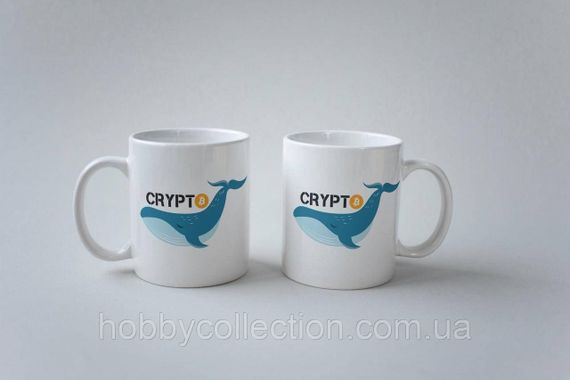 Кружка з принтом "Crypto" 330 мл Біла | Зображення 3