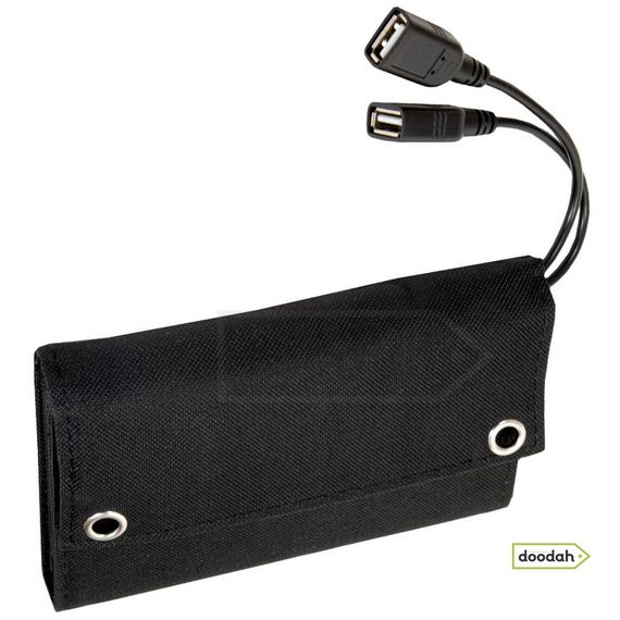 Портативна сонячна панель (зарядна станція) CARPRIE Solar Trek 10W Black, 5V, USB 2 | Зображення 2