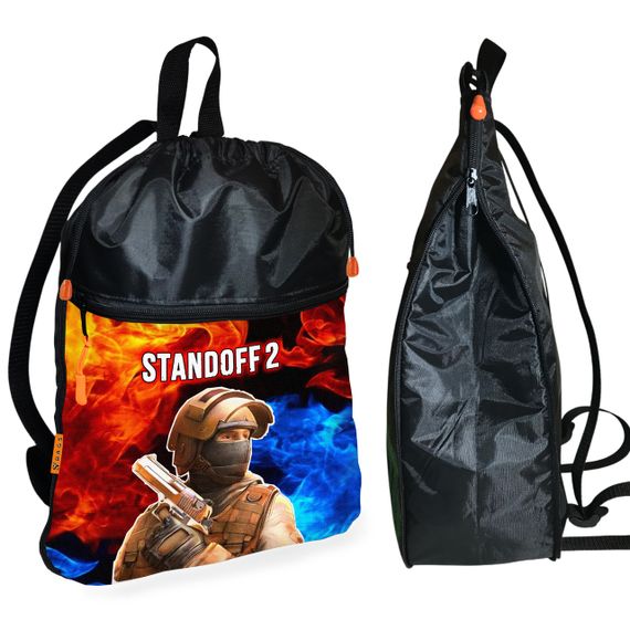 Рюкзак-мішок для взуття, спортивної форми Standoff 2 дитяча сумка для змінки з розширювачем (01434)