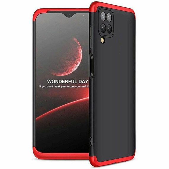Чохол GKK 360 градусів для Samsung Galaxy M32 колір Чорно-Червоний