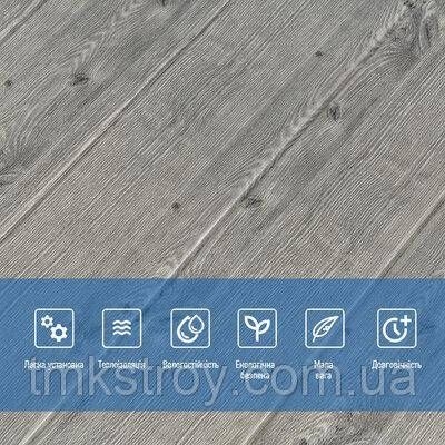 Самоклеящиеся 3d панели под дерево 700х700х4мм sw0558 Графитовое дерево (079) | Зображення 1