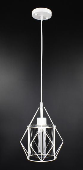 Люстра підвісна LOFT на 1 лампочку 27062 Білий 35-110х21х21 см.