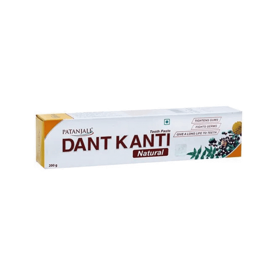 Зубна паста Natural Dant Kanti 200 г + зубна щітка Patanjali 8904109450327