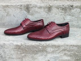 Бордові чоловічі туфлі 42 розмір