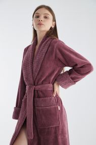 Жіночий халат Nusa 4195, малиновий, 3XL