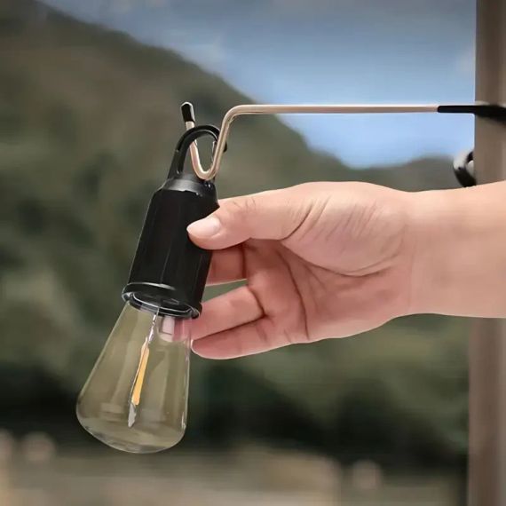 Лампочка с аккумулятором + карабин, от USB, BL HK-169C / Подвесная LED лампочка / Фонарь для кемпинга | Зображення 4