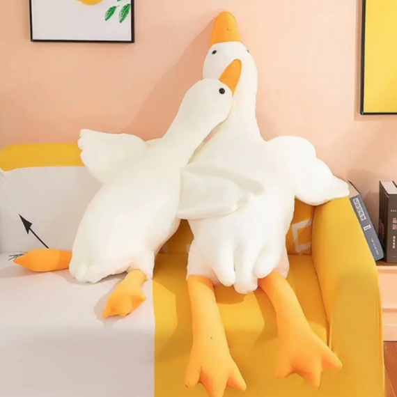 М'який білий гусак 109 см для обіймання, відпочинку та стильного прикрашання інтер'єру | Зображення 3