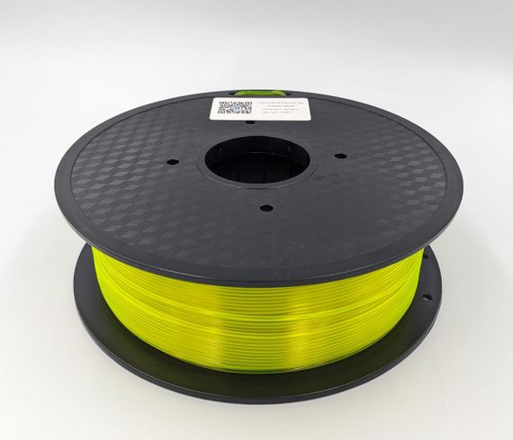 PETG-пластик MT Filament до 3D-принтера 1.75 мм 1 кг прозорий жовтий (3DMT-PETG1.75-01-TY) | Зображення 1