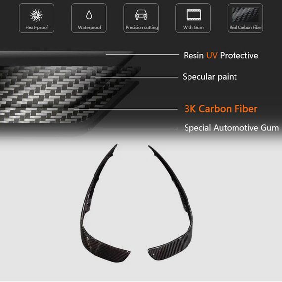 Накладки на передній бампер (для GLA45 AMG 2013-2016, Карбон) для Mercedes GLA X156 рр | Зображення 2