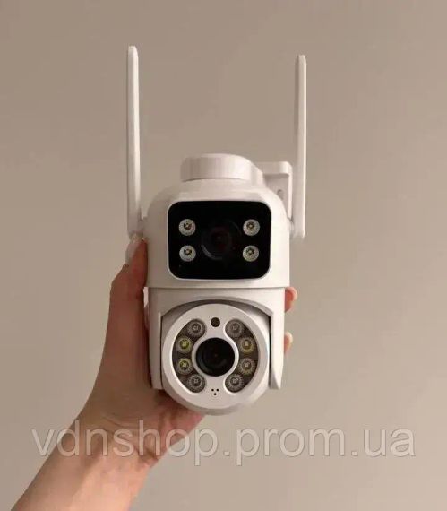 Камера відеоспостереження 6MP ICESEE поворотна з двома об'єктивами A28 | Зображення 3