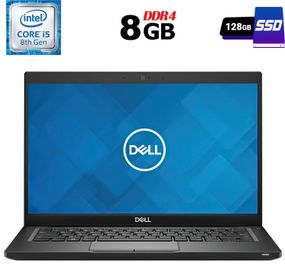 Ультрабук Dell Latitude 7390 / 13.3" IPS / Intel Core i5-8250U (4(8) ядра по 1.6-3.4GHz) / 8GB DDR4 / 128GB SSD / UHD Graphics 620 / WebCam / USB 3.1 / HDMI / Win 10 б/у