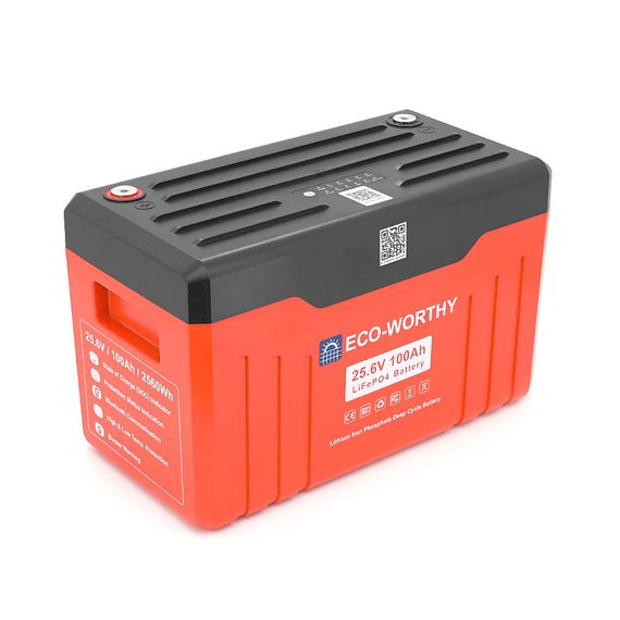 Аккумулятор Eco-Worthy LiFePO4 25.6V 100A h, (100/100A), 0°C до 60°C