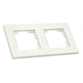 Рамка горизонтальна двомісна RITA, Mutlusan, білий, (арт.47-00-81)
