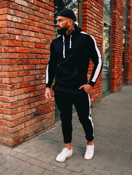 Костюм Лампас Зима черно-белый S | Зображення 3