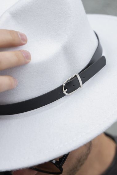 Капелюх Without Fedora з ремінцем White | Зображення 2