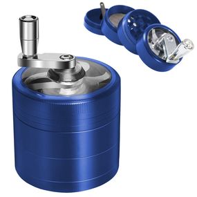 Большой Гриндер Для Травы И Специй С Ручкой "Herb Grinder Blue"