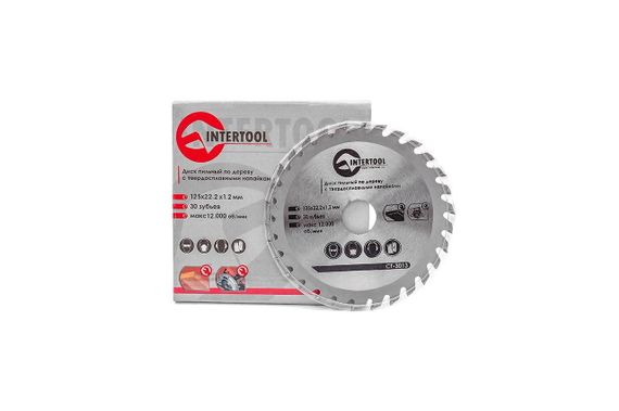 Диск пильный Intertool - 125 х 22,2 мм x 30T (CT-3013) | Зображення 2
