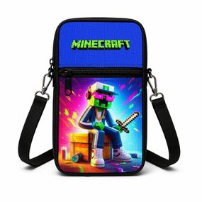 Сумка-чохол для телефону Minecraft,дитяча сумка через плече, водонепроникна міні-сумка (4778)