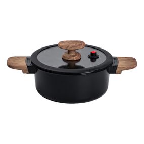 Алюмінієва каструля з керамічним покриттям антипригарним 2.5 л Ø 20 см чорний MGC HP-4-452B