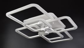 Люстра світлодіодна стельова LED світильник для квартири на стелю лед з пультом 25989 Білий 12х59х80 см.