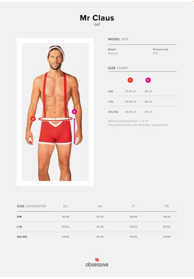 Рольовий костюм Mr Claus komplet 2XL/3XL sexstyle | Зображення 1