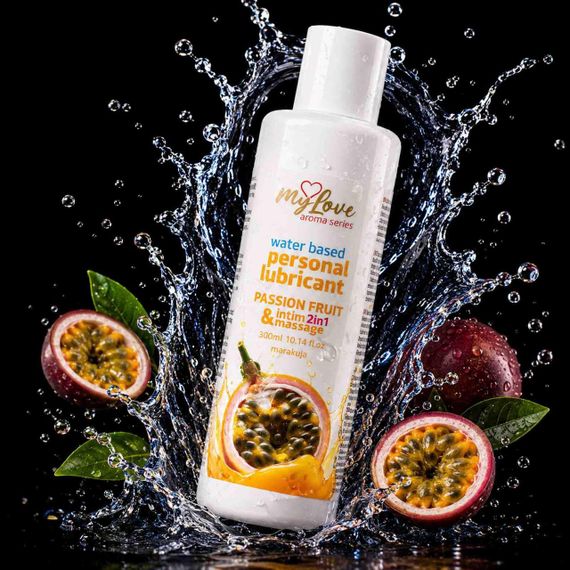 2в1 лубрикант та масажний гель - MyLove Aroma Series Intim&Massage Passion Fruit, 300 мл Sex Aura | Зображення 1