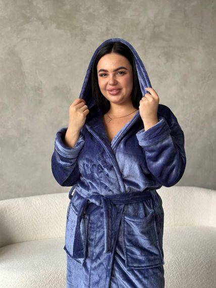 Женский махровый халат батал (3203/2) 4XL | Зображення 3