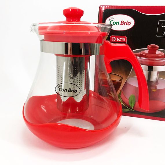 Чайник для заварювання Con Brio Green CB-6215 1,5 л, Чайник для заварювання якісний на кухню. Колір: червоний | Зображення 7