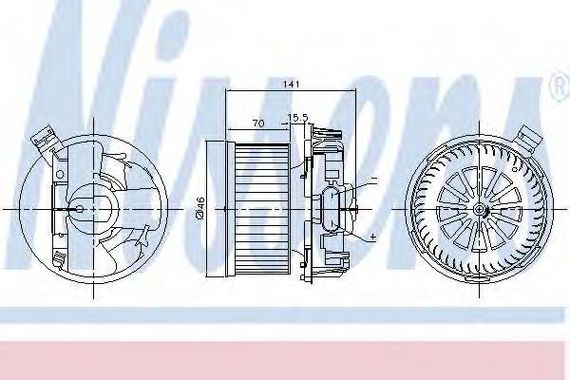 Вентилятор салону NISSAN MICRANOTE (вир-во Nissens) NISSENS 87209 на NISSAN EVALIA